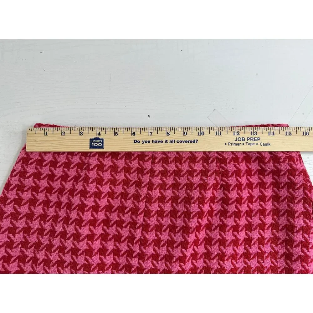 AFRM Melody Herringbone Mini Skirt Women M Red Pink Revolve Academia Tweed Short - Picture 9 of 10